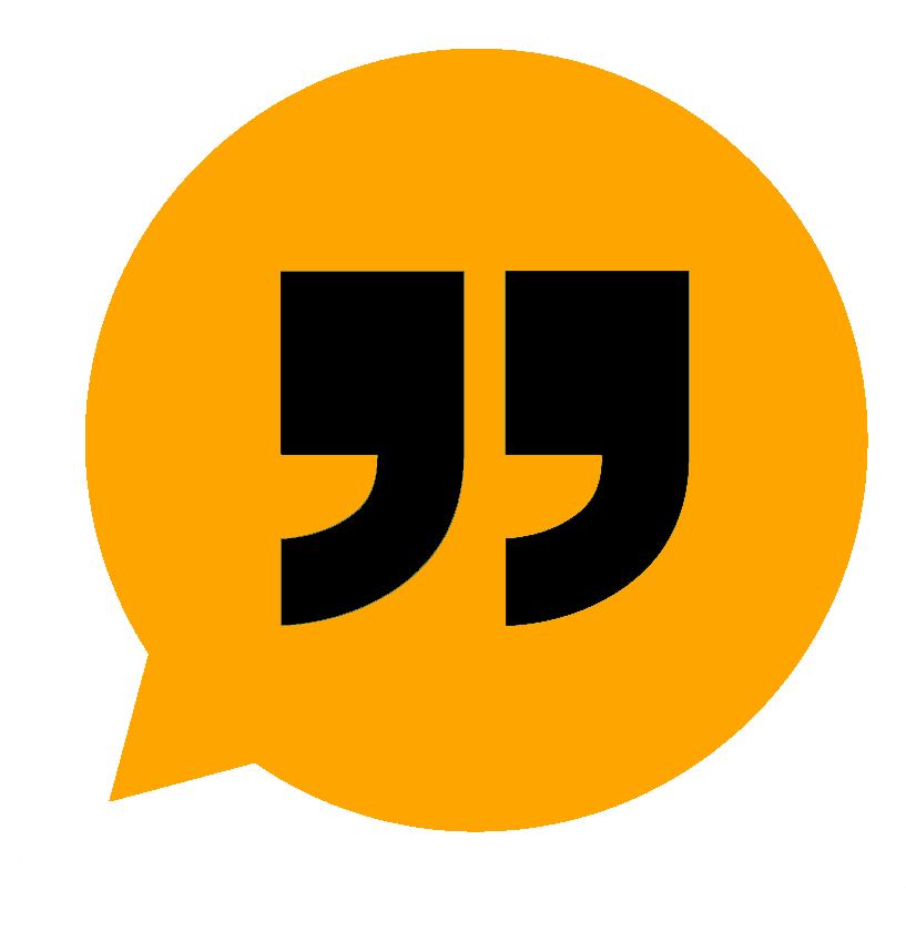 Citationstegn i taleboble