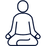 Informationsgrafik af person i yogastilling