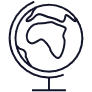 infographics showing a globe